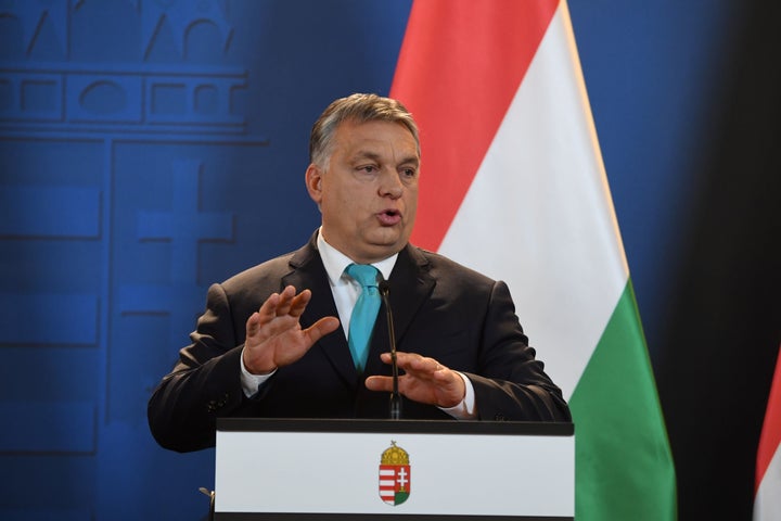 Hungarian Prime Minister Viktor Orban speaks in Budapest on Jan. 3.