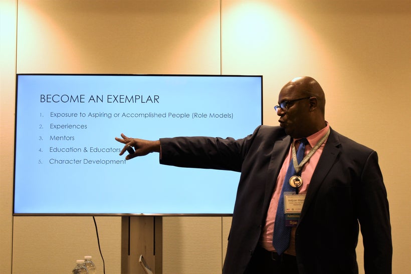 <em>Principal Antjuan Marsh presents at the Global Education Leadership Conference</em>