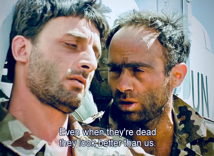 <p><strong>In the anti-war comedy classic, </strong><em>Avanti Popolo </em>(1986), two Egyptian soldiers, trying to get home after the Six-<strong>Day War, comment on the deceased Swedish peacekeeper they’ve befriended.</strong></p>