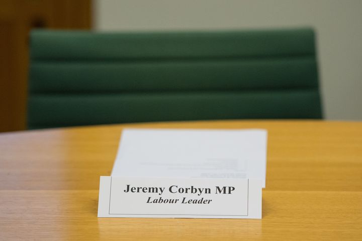 Where Corbyn could have been sitting. 