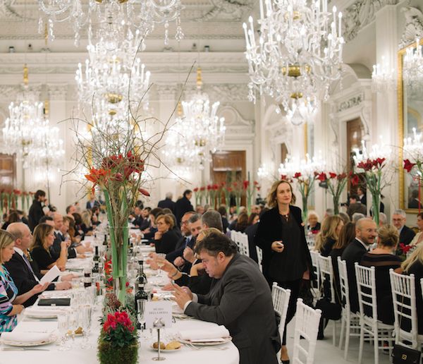 The dinner in the Sala Bianca, organized by the Centro di Firenze per la Moda Italiana