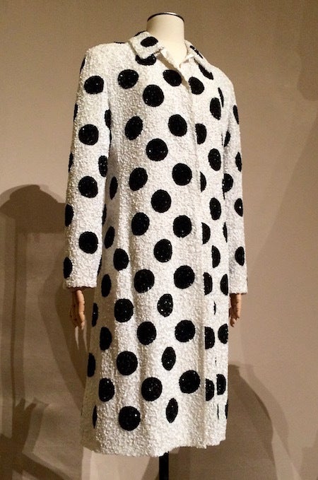Polka dots give this Valentino sequins evening coat from circa 1988 a whimsical touch, a playfulness almost that makes it sim