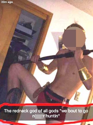 A newly filed lawsuit accuses the son of a sheriff's deputy of threatening two black sisters.