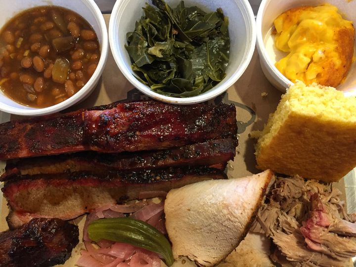 Johnston County is the place for authentic Southern cooking, like this spread from the Redneck BBQ Lab in Benson.