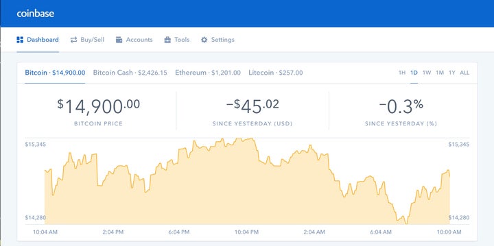 CoinBase Interface