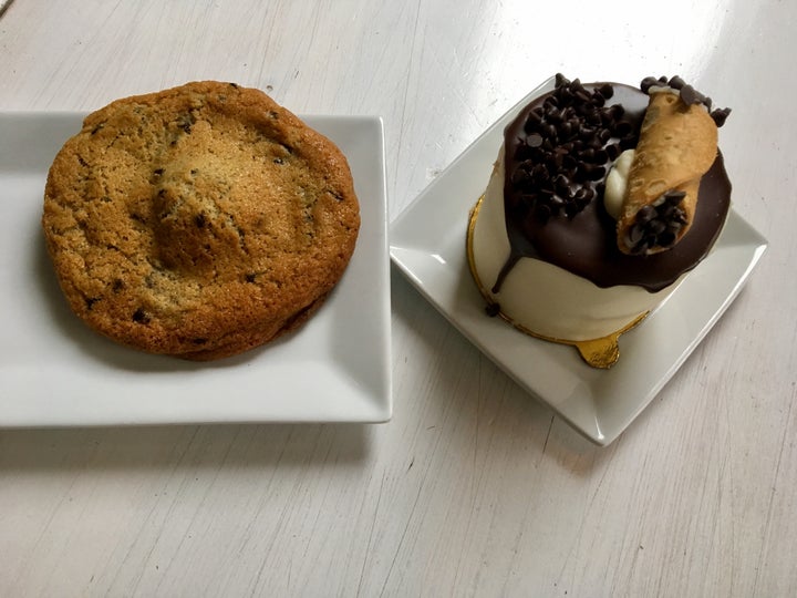 Cannoli Cake and Stuffed Cookie at Carmella’s