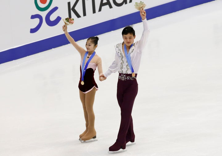 Kim and Ryom at the Asian Winter Games in February 2017.