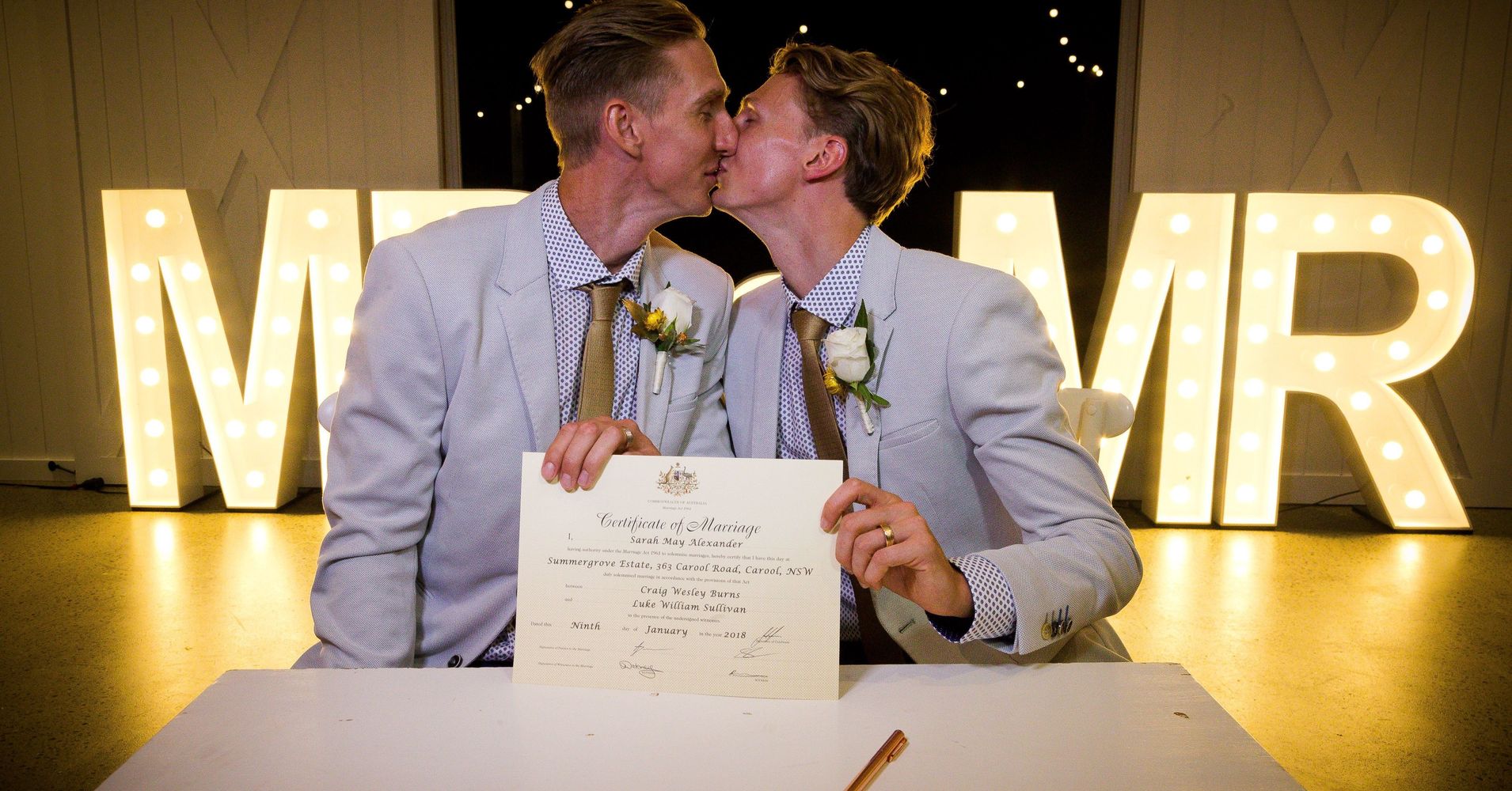 Gay Australian Athlete Couple Among First To Marry As Same Sex Marriage Becomes Legal Huffpost 0751