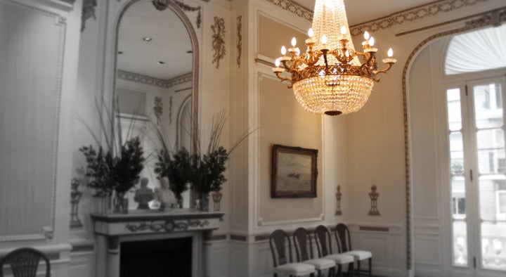 The lovingly restored lobby of the Hotel Club Frances, Buenos Aires. 