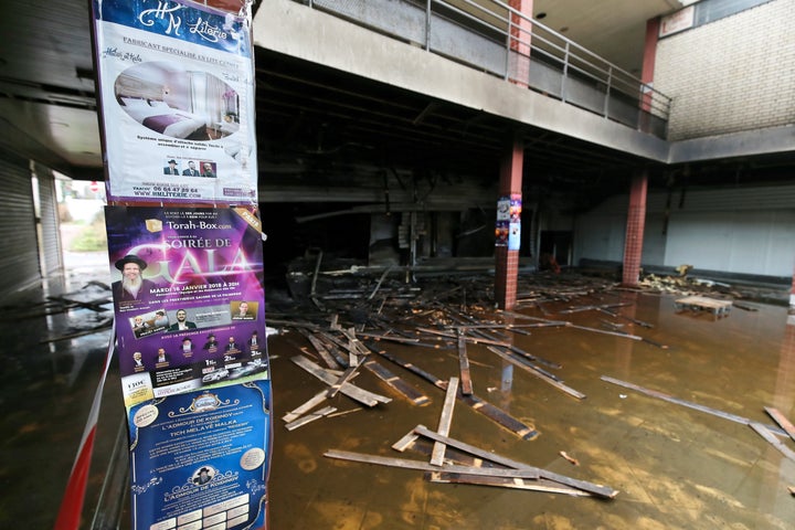 Prosecutors said the store in Créteil had caught fire overnight, days after it was defaced by anti-Semitic graffiti.