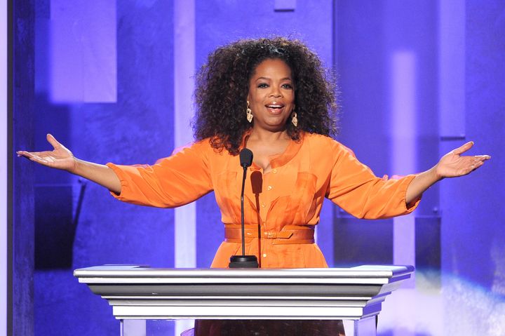 <p>Oprah Winfrey at the NAACP Awards</p>