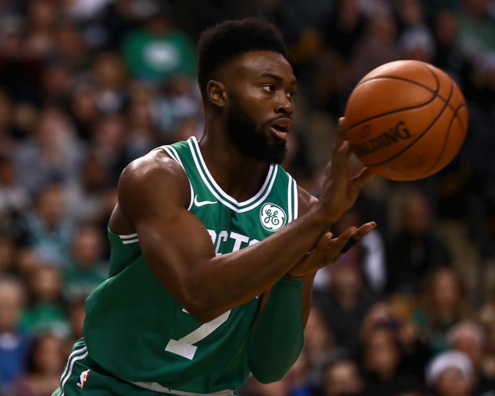 Jaylen Brown says racists have become emboldened by President Donald Trump.