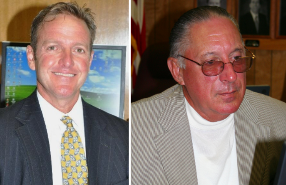 From left: Vermilion Parish Superintendent Jerome Puyau and School Board President Anthony Fontana.