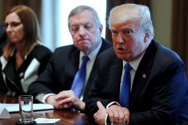 President Donald Trump met with a group of Republicans and Democrats from the House and Senate on Tuesday to discuss immigration plans. 