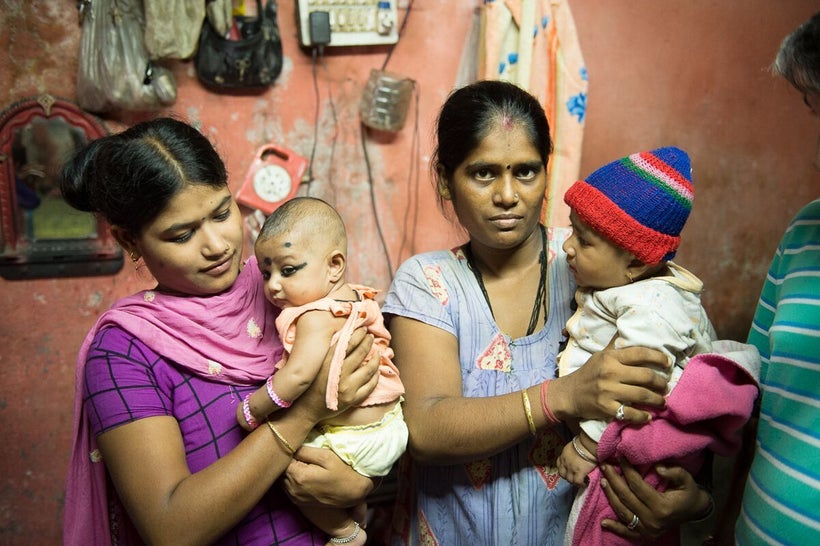 Human-trafficking survivors in India.