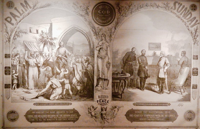 Palm Sunday sentiments after Lee surrendered to Grant, American Civil War Museum, Appomattox VA