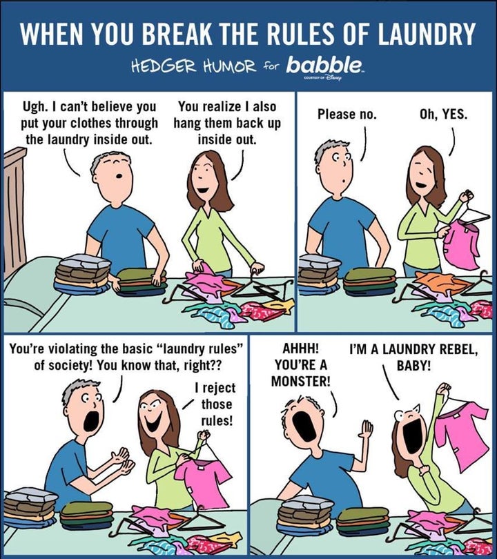 I'm a laundry rebel, baby!