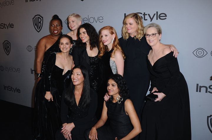 Attendees of 2018 Golden Globes on Jan. 8 wore black to protest sexual harassment in Hollywood. The author of a study about gender inequality in the industry says that gap has contributed to a "toxic" culture.