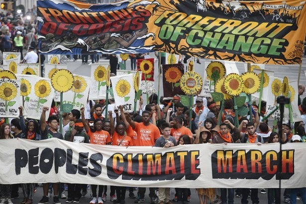 <p>The People’s Climate March in New York</p>
