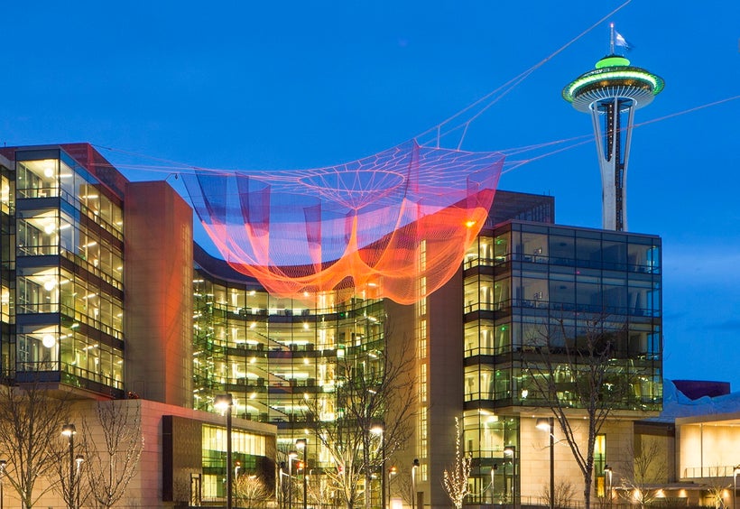 Permanent artwork at the Bill & Melinda Gates Foundation in Seattle, WA "Impatient Optimist" (2015)