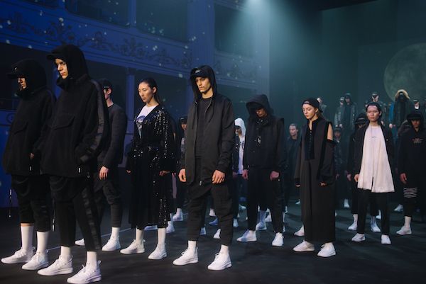 The line-up of models at Les Benjamins presentation for their Fall/Winter 2018-19 line