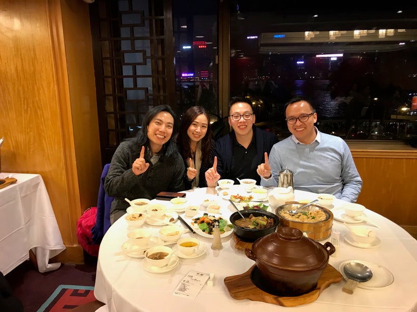 Small, private dinner with Achain. We spent 3 hours eating a delicious banquet meal, drinking tea, and of course talking abou