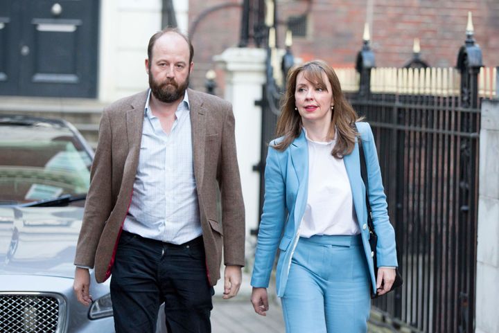 Nick Timothy with former fellow joint chief of staff Fiona Hill