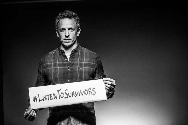 Comedian Seth Meyers, in an anti-trafficking public service announcement to be released today.