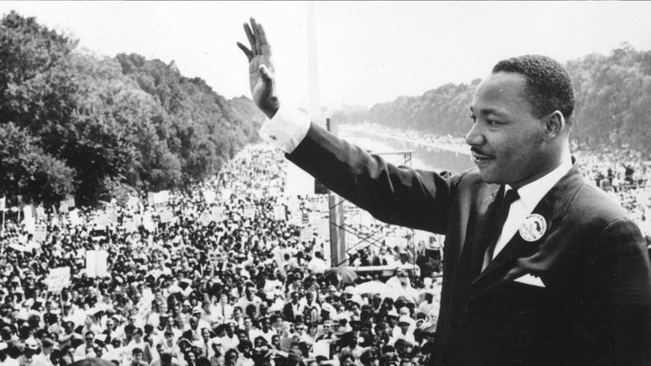 <p>Martin Luther King, Jr. at March on Washington</p>
