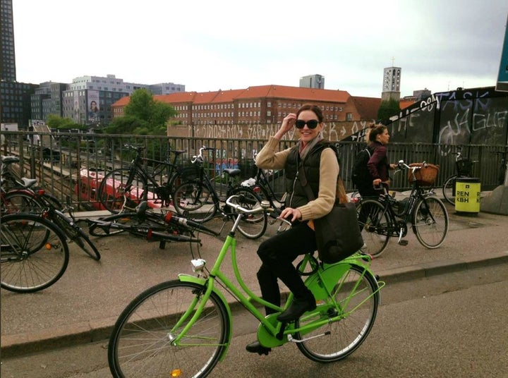 Leslie Heyer, founder of Cycle Technologies, cycles to a conference in Barcelona. 