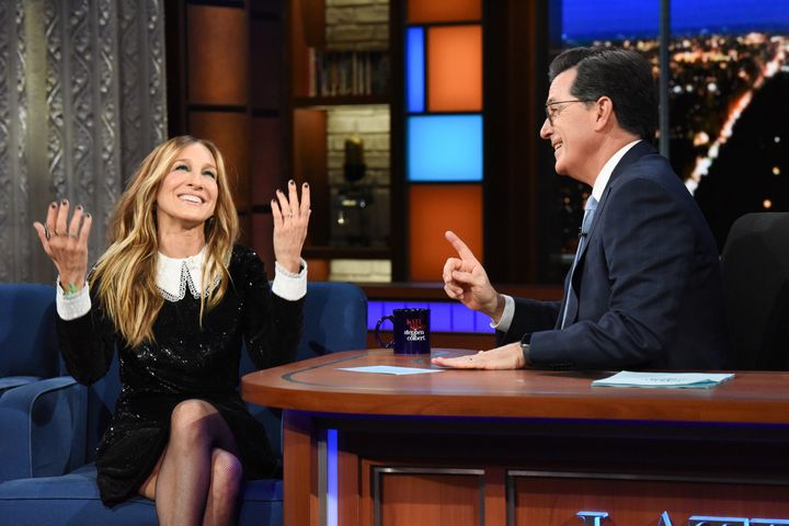 Sarah Jessica Parker dishes to Stephen Colbert about "Sex and the City 3." 