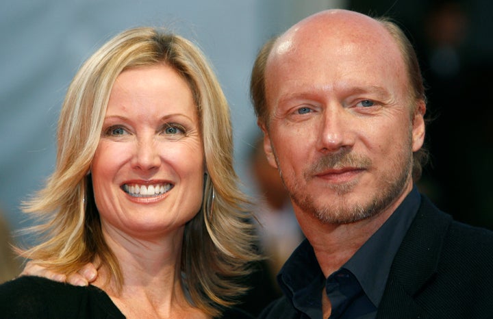 Deborah Rennard and Paul Haggis at the 33rd Deauville American Film Festival in September 2007.