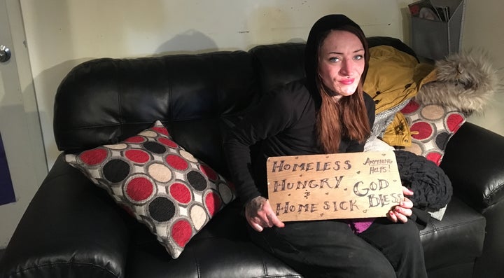 Alison Darveaux, 34, takes a break from the cold at Washington Heights Corner Project, a needle exchange facility in the nort