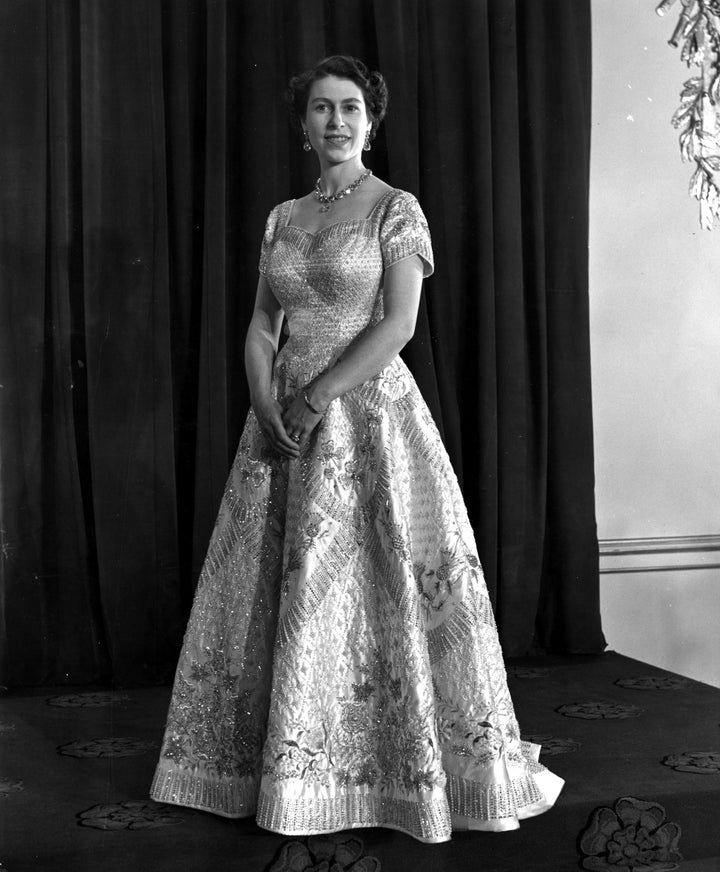 Queen Elizabeth's coronation gown. 