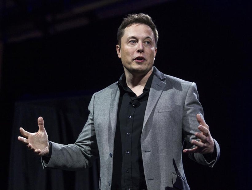 <em>Tesla Motors CEO Elon Musk unveils the company's newest products, in Hawthorne, Calif. </em>
