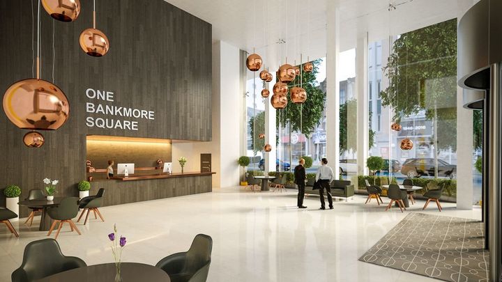 Rendering of new lobby at One Bankmore Square