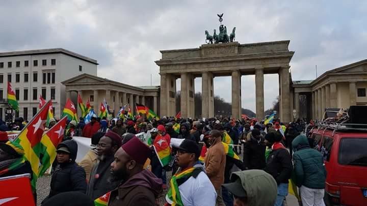 <p>Protesters in Berlin</p>