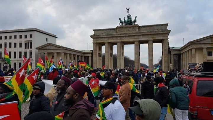 <p>Protesters in Berlin</p>