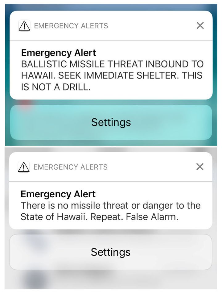 Last weekend, people in the state of Hawaii received an alert of an incoming missile headed to the islands. More than 30 minutes later, officials sent a correction saying it was a false alarm.