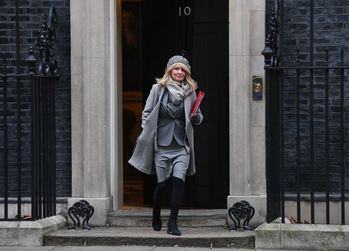 Work and pensions secretary Esther McVey leaves No.10 Downing Street after being promoted by Theresa May last week.