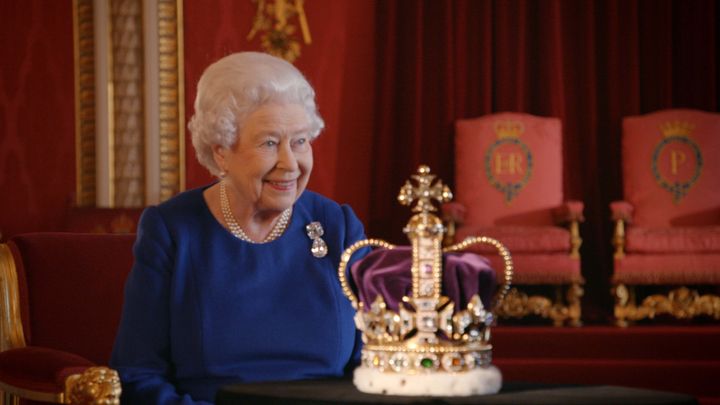 Queen Elizabeth II and the crown. 