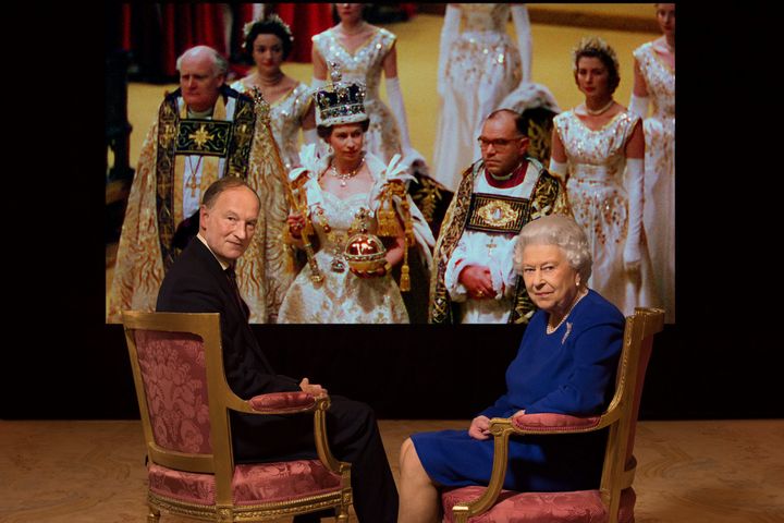 Alastair Bruce and the Queen, then and now.