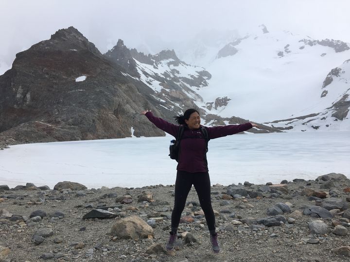 Instead of a crystal clear view of Mount Fitz Roy, I was greeted by a snow-covered lake. But I made it!