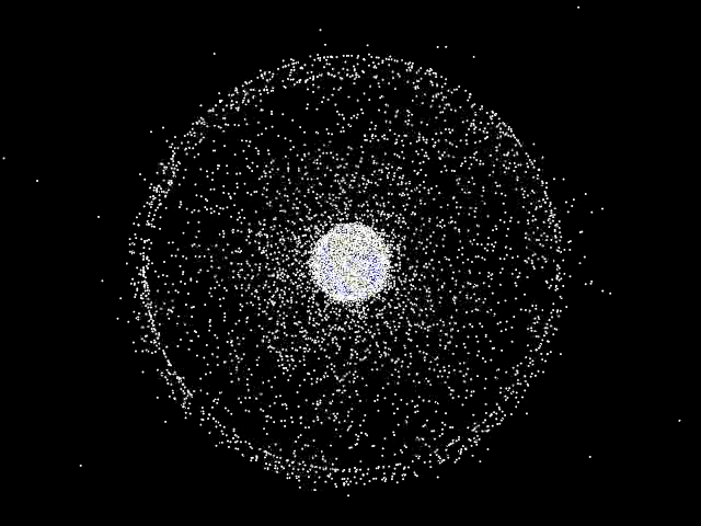 500,000 pieces of space junk orbiting the Earth 