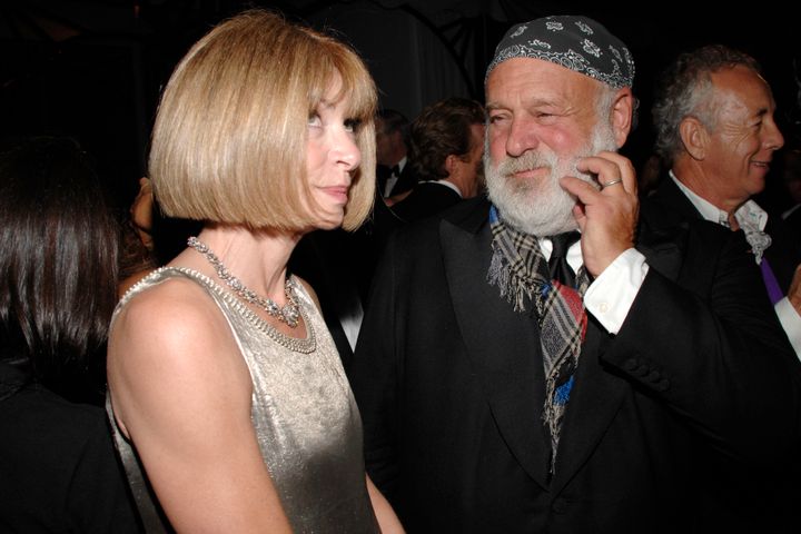 Anna Wintour and Bruce Weber at Ralph Lauren's 40th anniversary dinner on 8 September 2007.