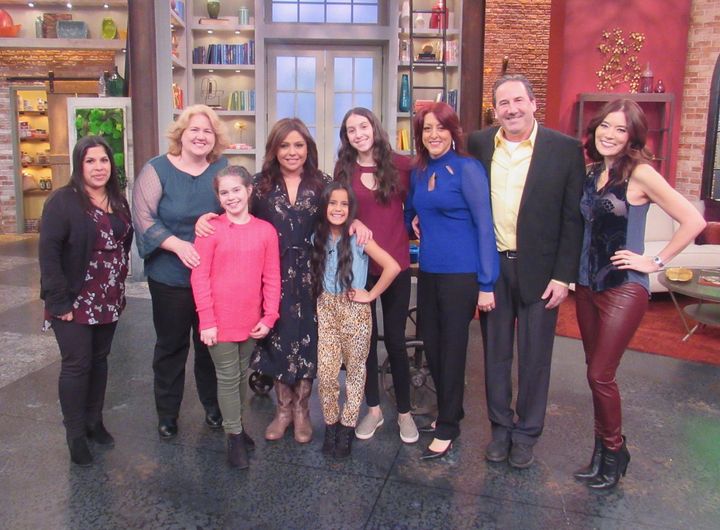 With my sweet viewer kids and their parents on set.