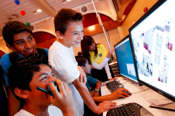 <p>Middle schoolers love computers, but I doubt they are using them to write</p>