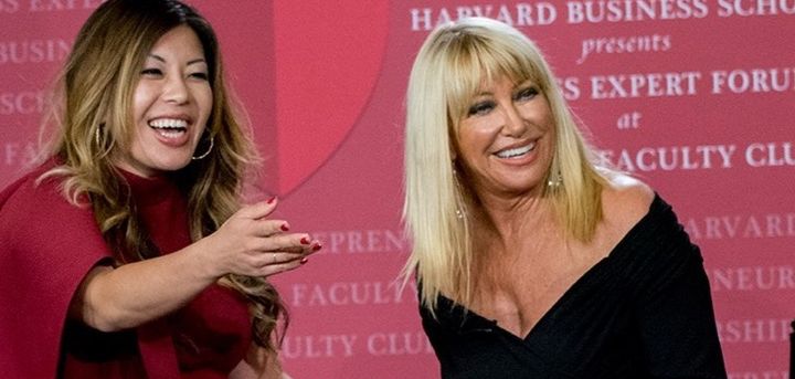 Elani Kay Shares the Stage with Suzanne Somers at Business Expert Forum at Harvard Faculty Club.
