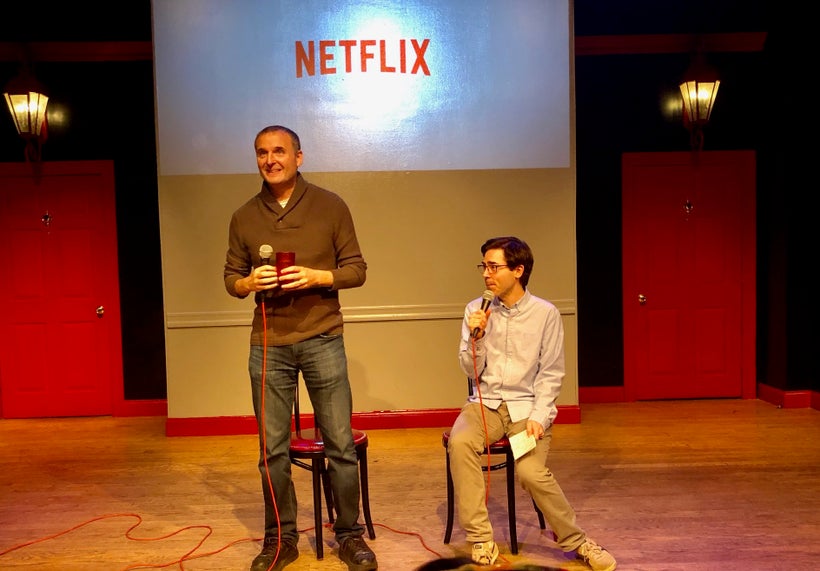 Phil Rosenthal being interviewed by Mark Malkoff at The PIT.