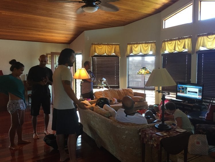 Carla Herreria's family gathered around to watch the news after learning the missile alert was sent by mistake.